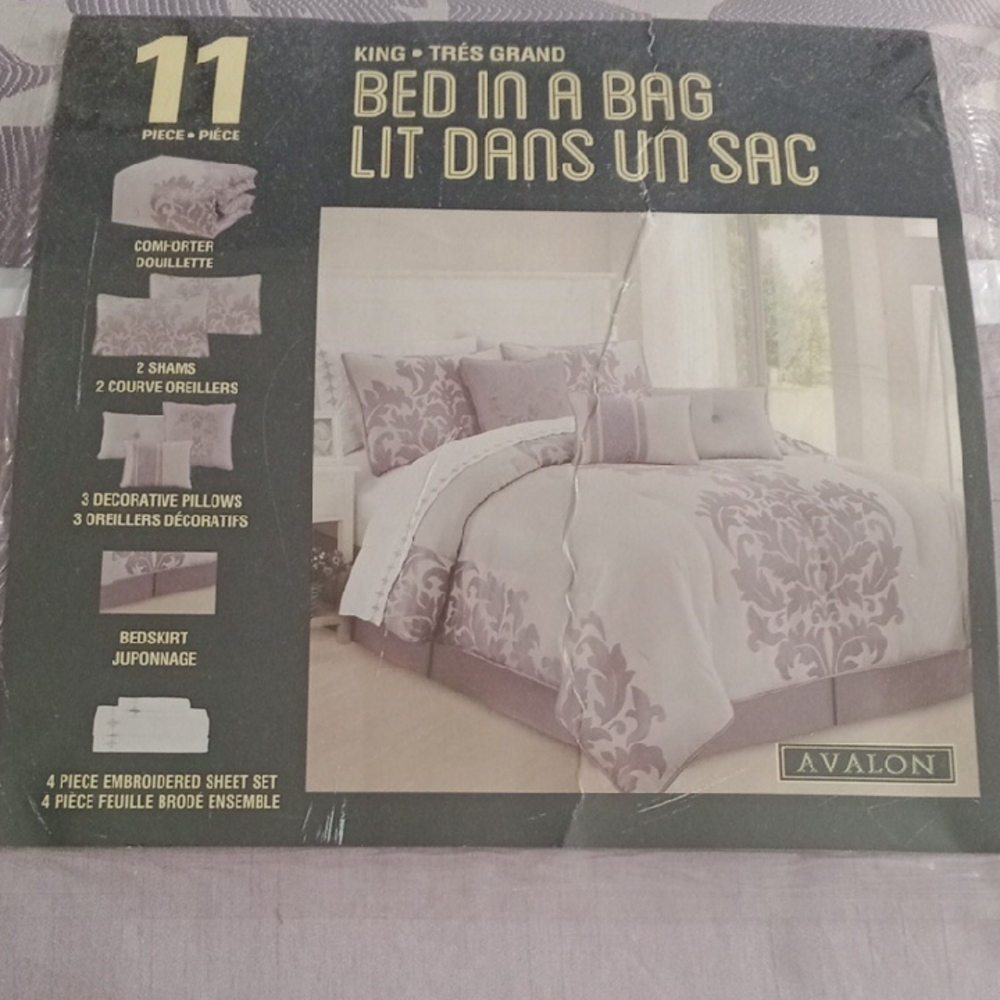 Avalon Purple Comforter Set Luxurious Bedding